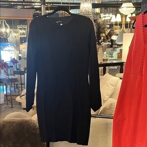 Elegant Black Long Sleeve Dress by Connected Apparel